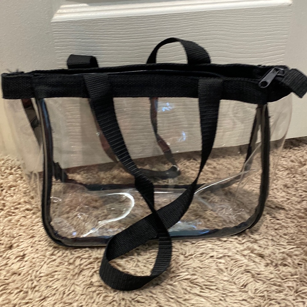 Clear stadium shoulder bag